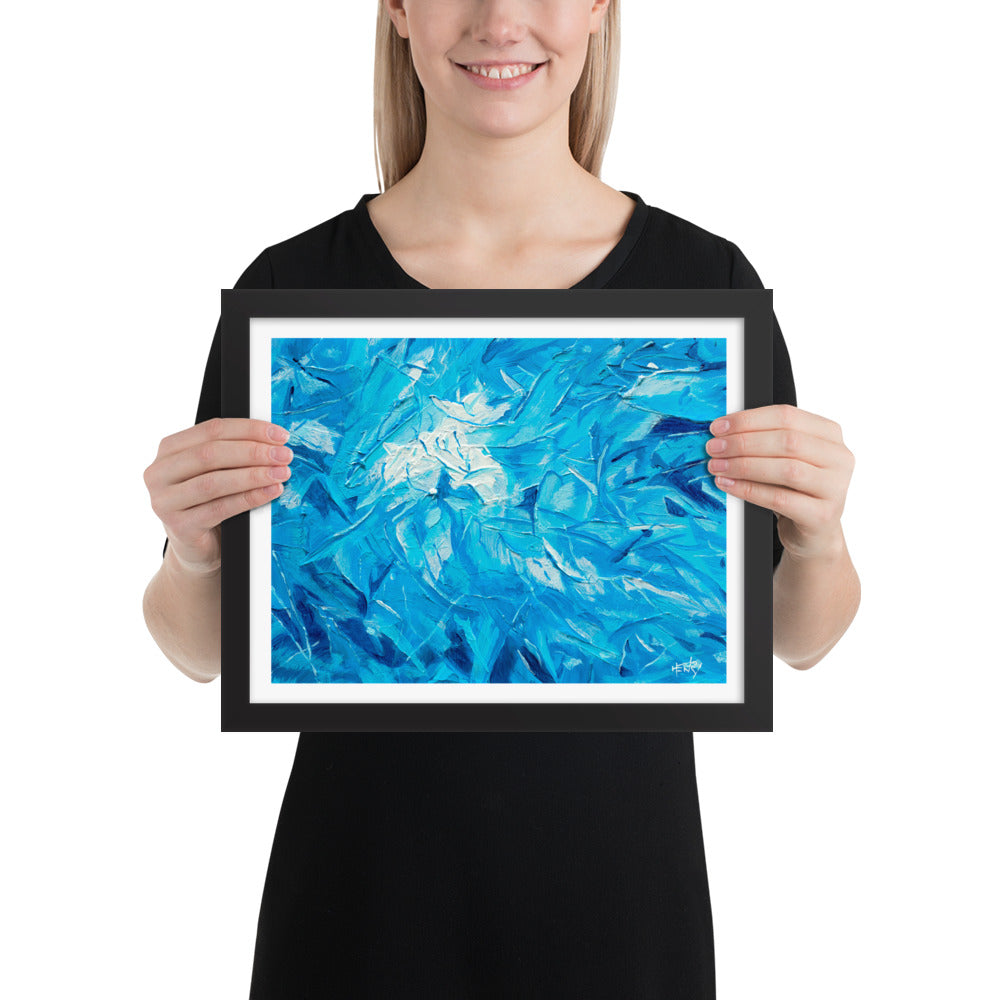 Icy Hues of Blue - Framed Print
