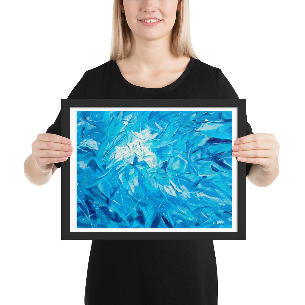 Icy Hues of Blue - Framed Print