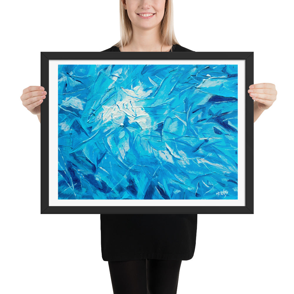 Icy Hues of Blue - Framed Print