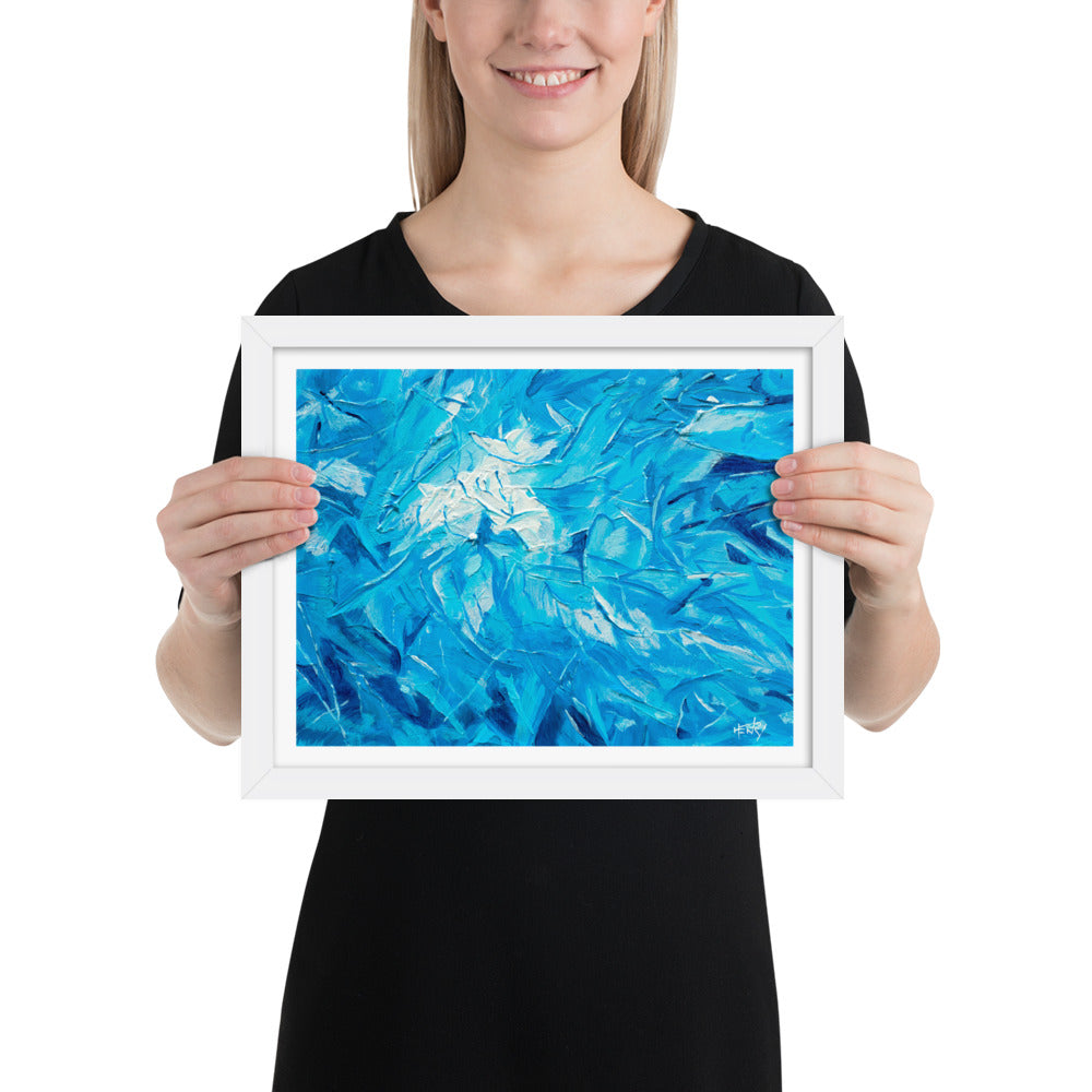 Icy Hues of Blue - Framed Print
