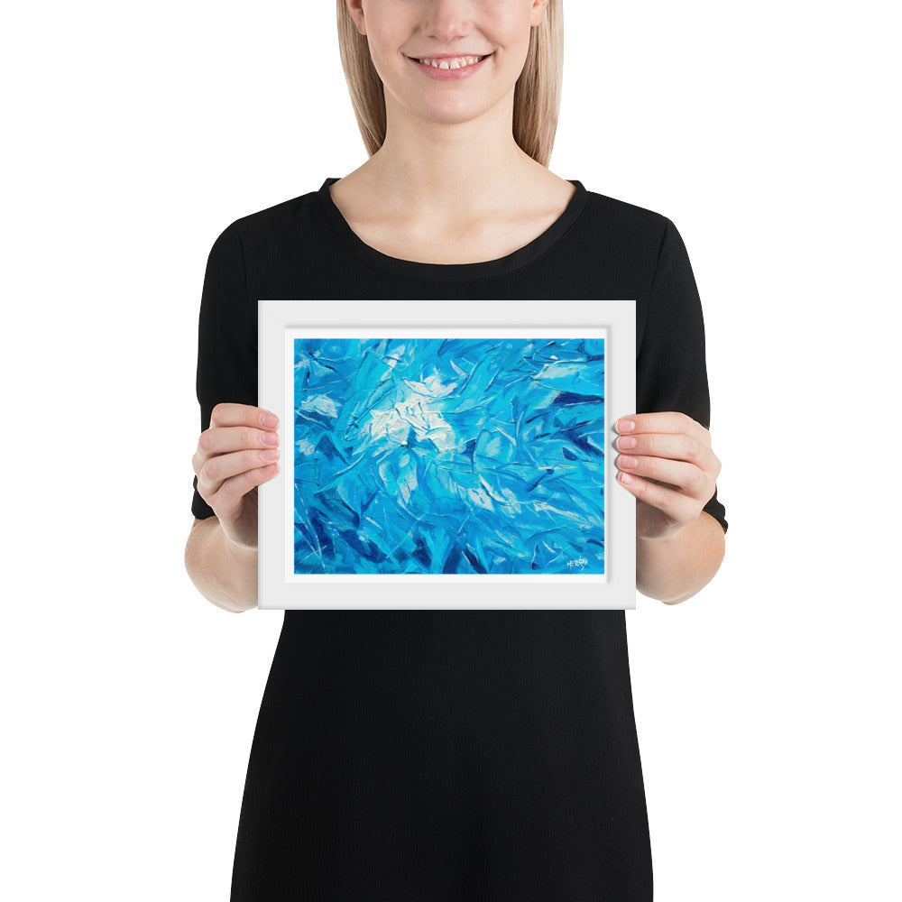 Icy Hues of Blue - Framed Print