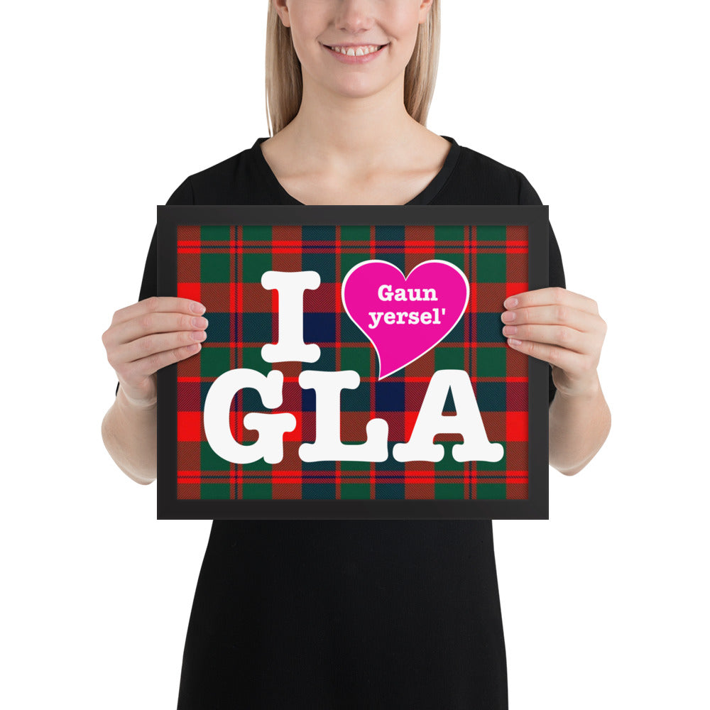 I HEART GLASGOW - Framed Print