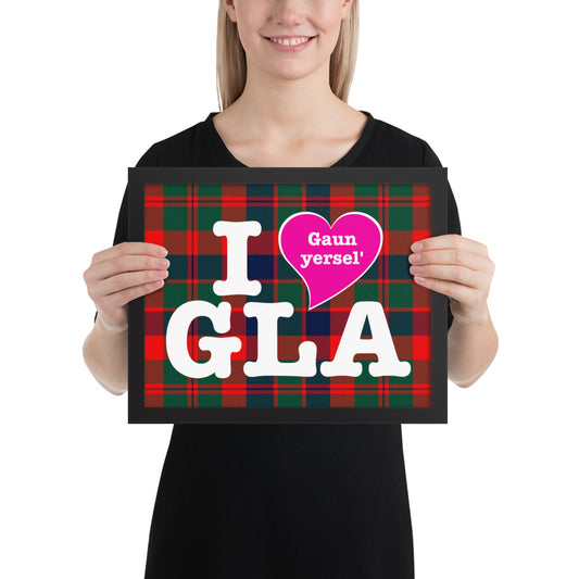 I HEART GLASGOW - Framed Print