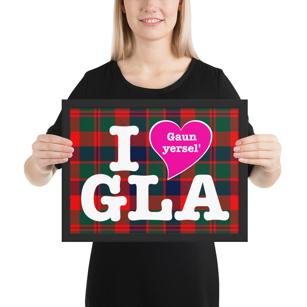 I HEART GLASGOW - Framed Print