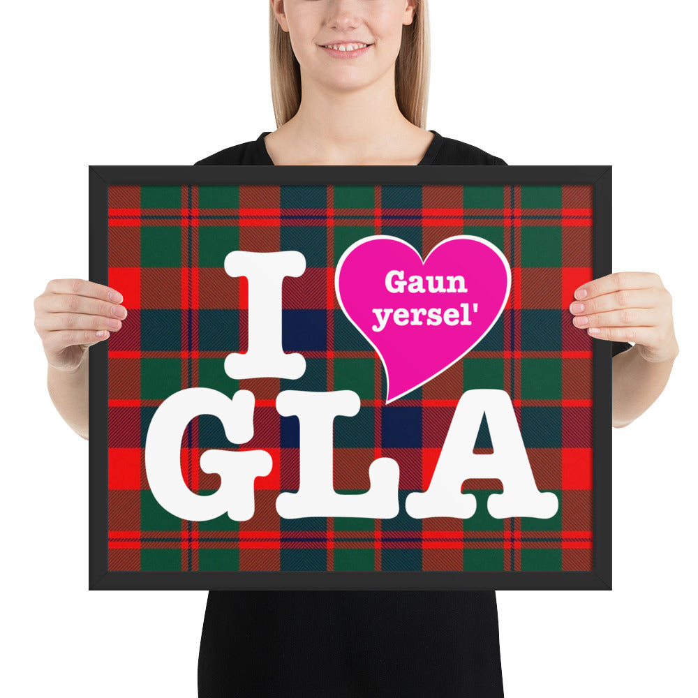 I HEART GLASGOW - Framed Print