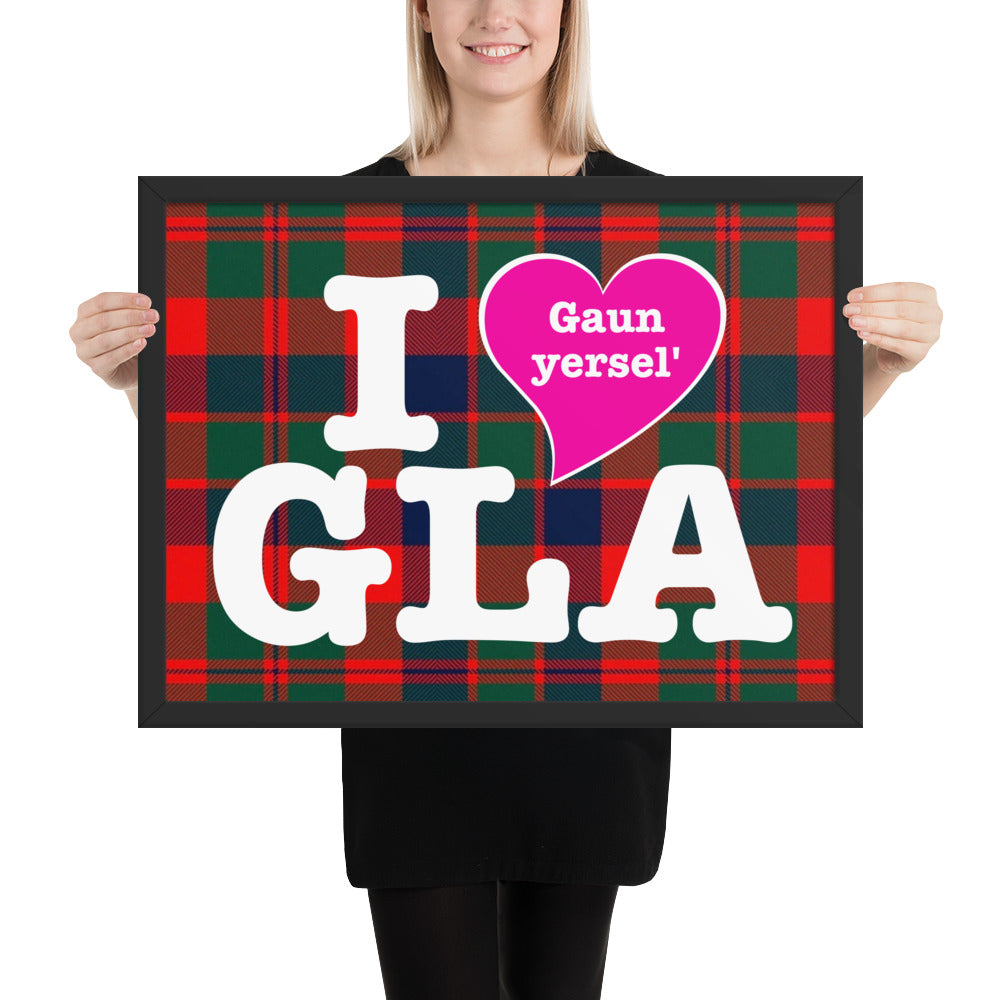 I HEART GLASGOW - Framed Print