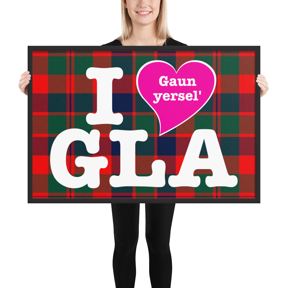 I HEART GLASGOW - Framed Print