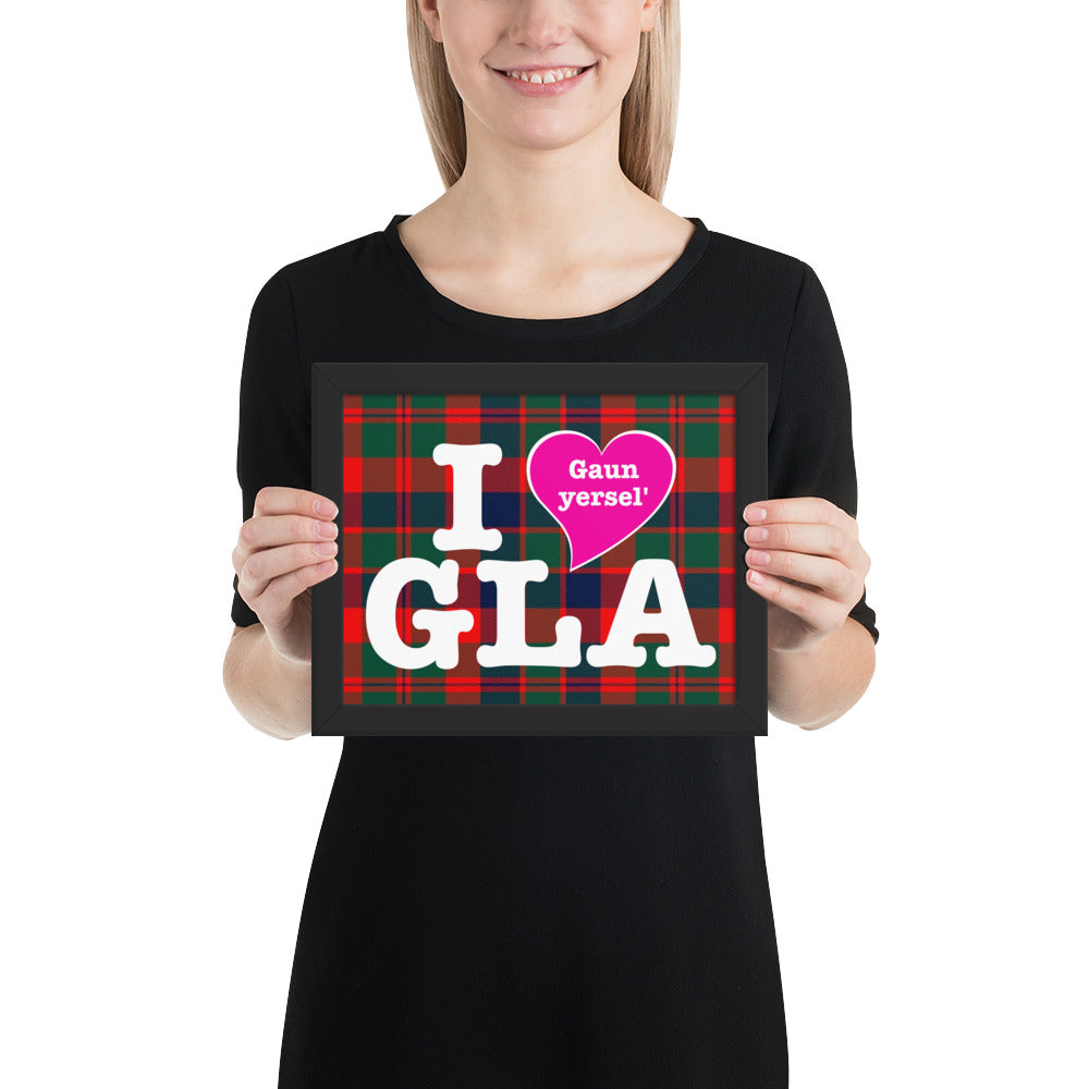 I HEART GLASGOW - Framed Print