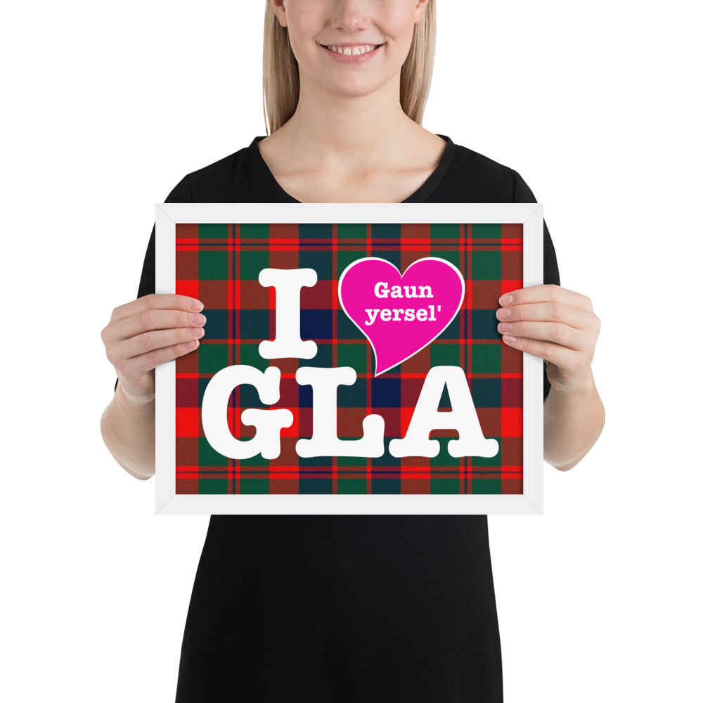 I HEART GLASGOW - Framed Print