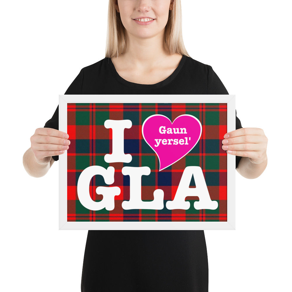 I HEART GLASGOW - Framed Print