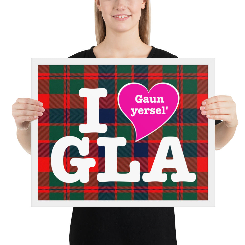 I HEART GLASGOW - Framed Print