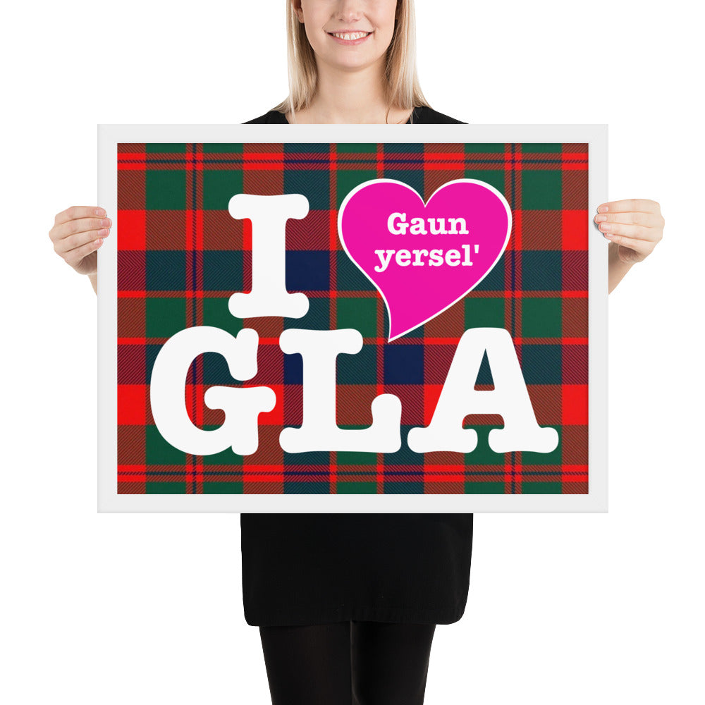 I HEART GLASGOW - Framed Print