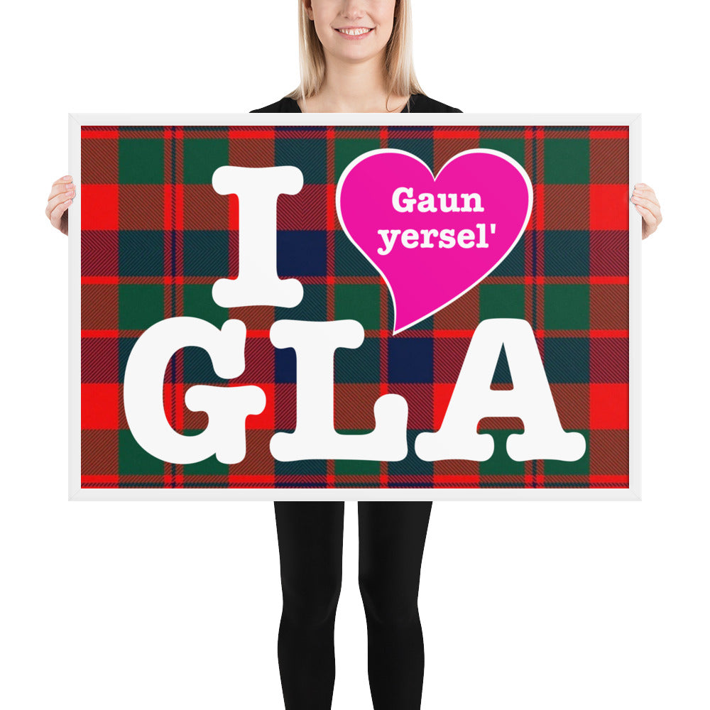 I HEART GLASGOW - Framed Print