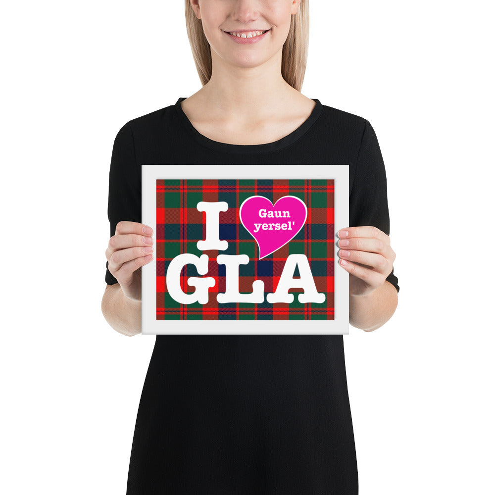 I HEART GLASGOW - Framed Print