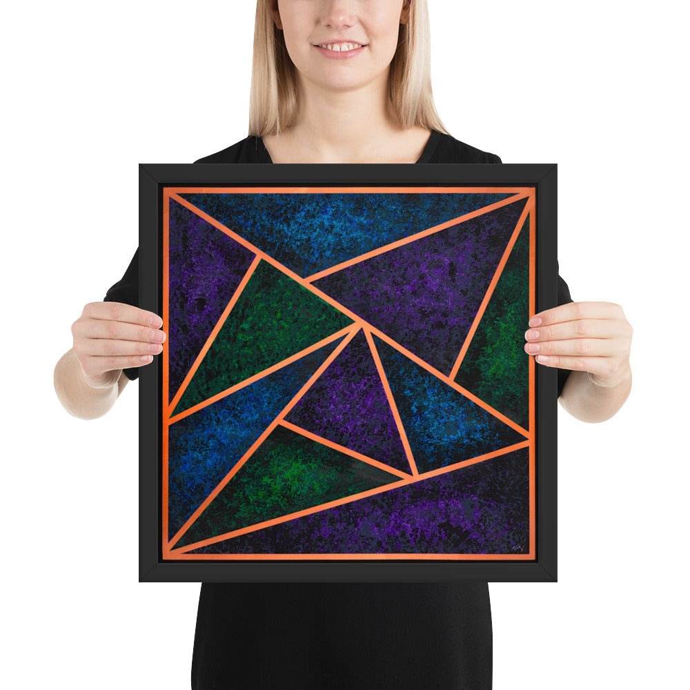 Copper Triangles - Framed Print