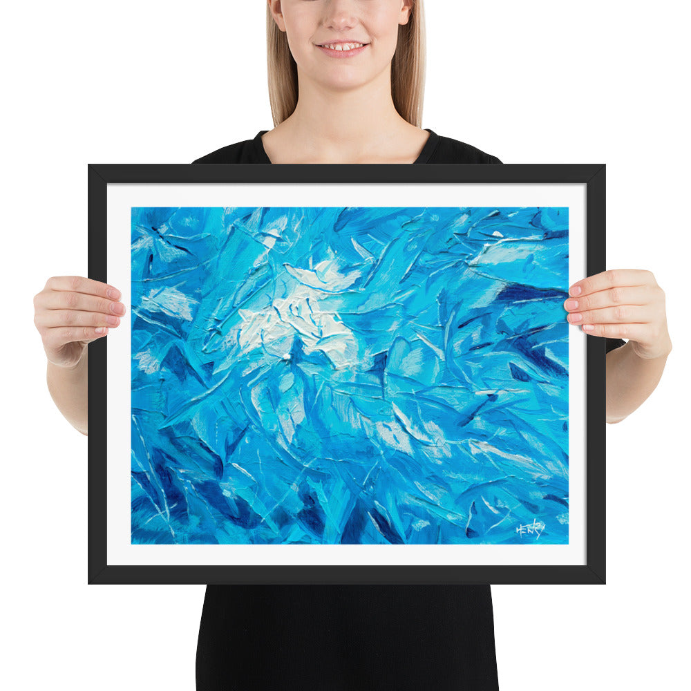 Icy Hues of Blue - Framed Print