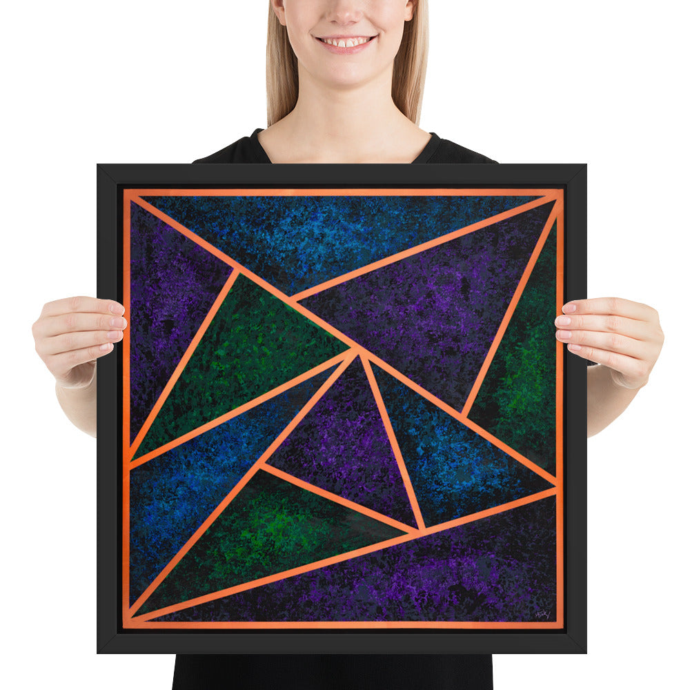 Copper Triangles - Framed Print