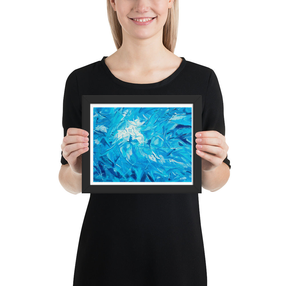 Icy Hues of Blue - Framed Print