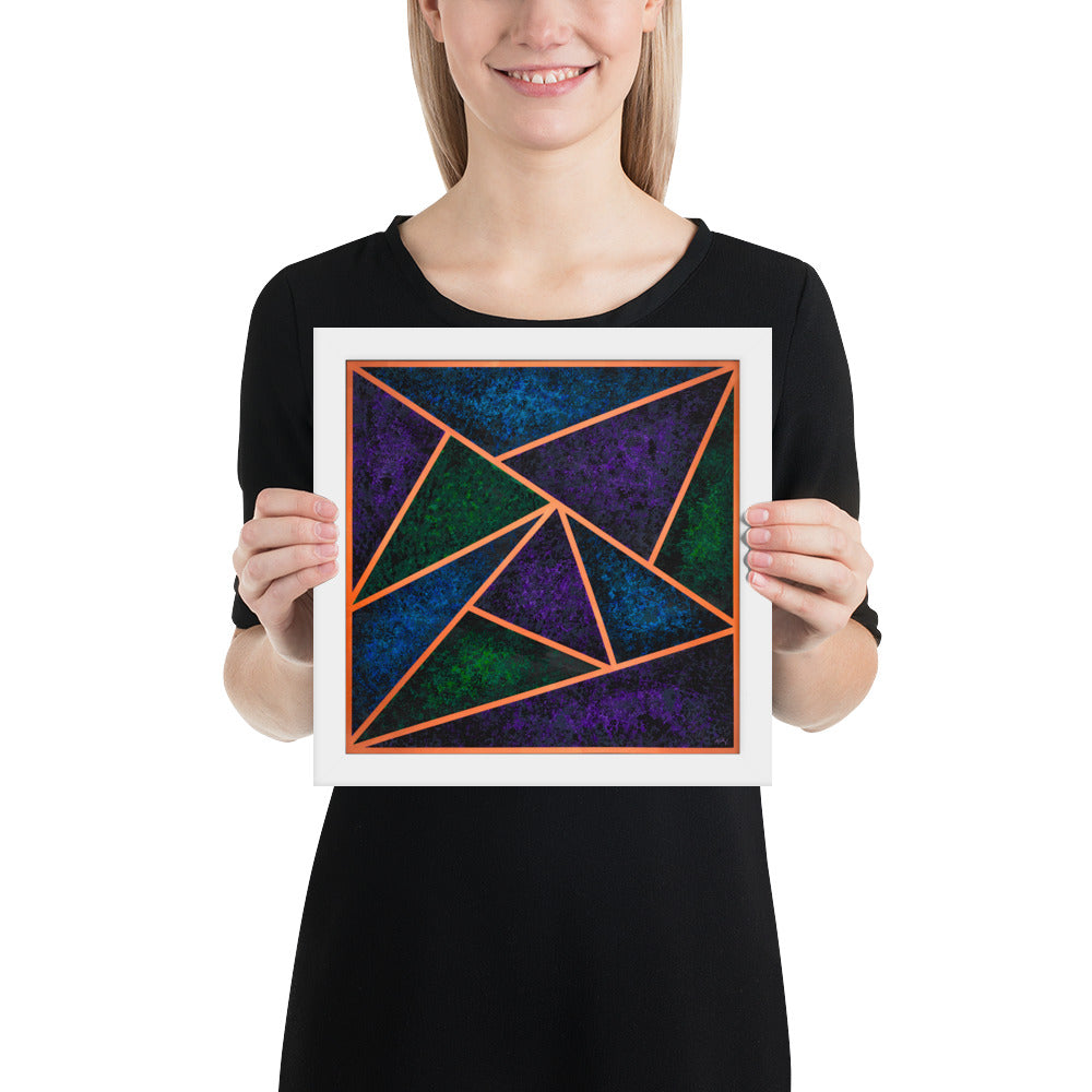 Copper Triangles - Framed Print