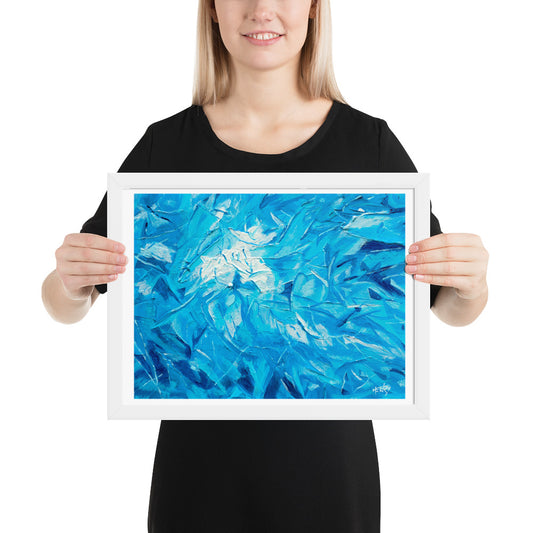 Icy Hues of Blue - Framed Print