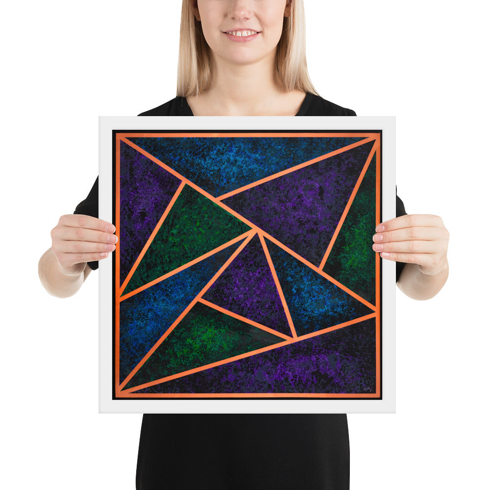 Copper Triangles - Framed Print