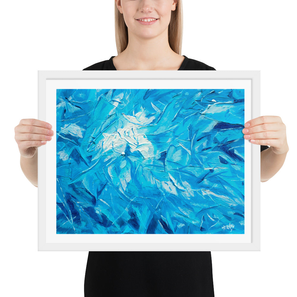 Icy Hues of Blue - Framed Print