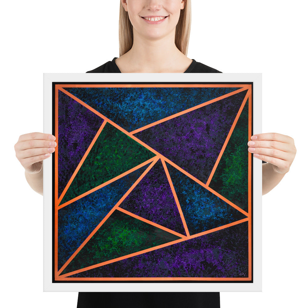 Copper Triangles - Framed Print