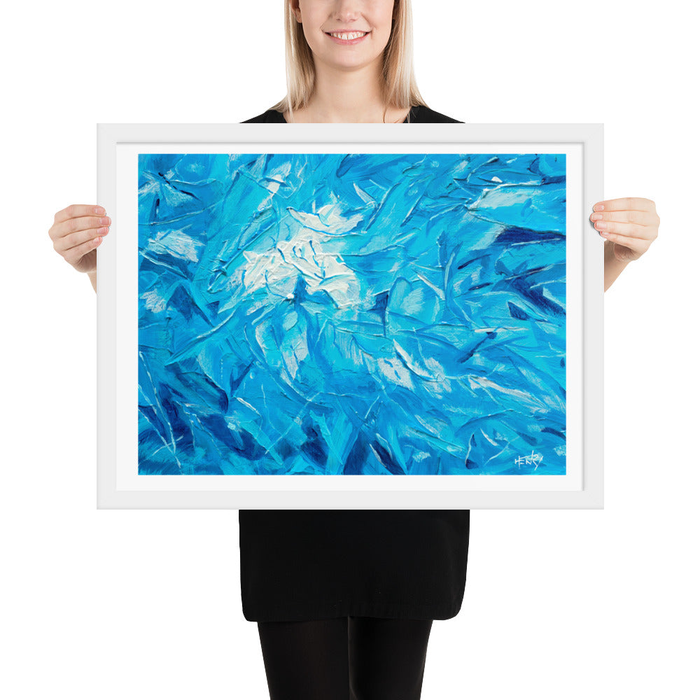 Icy Hues of Blue - Framed Print